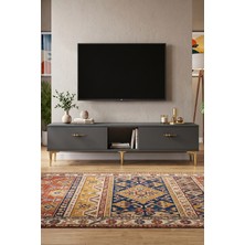 Yumedi Design TSA1517AG - Ayshe Tv Stand , Tv Sehpası 150CM Antrasit-Gold