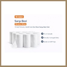 Bezos Sargı Bezi 15 cm x 10 M 10 Adet Pamuklu Hidrofil Gazlı Bez Rulo Sargı Bezi 22
