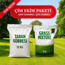 Çim Tohumu - 10 kg - Ekim Öncesi Çim Gübresi - 10 Kg-Ithal 7 Karışımlı Grass Mixture