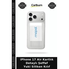 Carlburn iPhone 17 Air Kartlık Detaylı Şeffaf Yuki Silikon Kılıf Cihaz Telefon Cep
