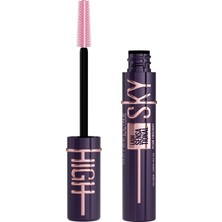 Maybelline New York Lash Sensational Plum Twilight, Göz Alıcı Bir Göz Makyajı Için Koyu Mor Maskara, Aşırı Uzunluk ve Tam Hacim, Yoğun Görünüm, Sky High, 7 ml