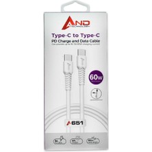And Type-C To Type-C Pd Kablo 60W AND-A651 1 Adet