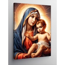 Tablo Mega Kanvas Tablo Meryem Ana ve Hz Isa, 70CM x 100CM