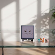 Miawiki Çalışma Masası Için Kedi Gözü Desenli Masaüstü Süsü Dekoratif Hediyelik Obje - Minimalist Bir Dekorasyon Objesi, Misafirliğe Giderken Alınabilecek Özel Hediye (Minyatür) 10X10 cm