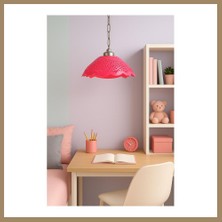 Bezos Fuşya Akrilik Avize Soft Pembe Modern Aydınlatma 35X35X12 cm 22
