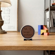 Miawiki Aşk Temalı Modern Masaüstü Aksesuarı Ev ve Ofis Dekorasyonuna Değer Katan Anlamlı Parça 10X10 cm