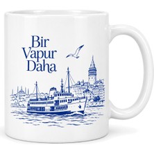 Vintessy Vıntessy Bir Vapur Daha Tasarımlı Porselen Kupa - Model 356 BZS01