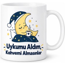 Bezos Uykumu Aldım, Kahvemi Almasınlar Tasarımlı Porselen Kupa - Model 417 22