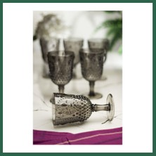 Vintessy Vıntessy Akrilik Füme 6'lı Kadeh & Su Meşrubat Kahve Yanı Bardağı 450 ml ( Cam Değildir ) BZS01