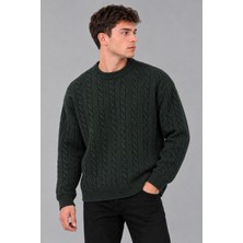 Stil Kombin Desenli Örgü Sıfır Yaka Kazak Dp 16643_10065