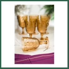Vintessy Vıntessy Akrilik Bal 6'lı Kadeh & Su Meşrubat Kahve Yanı Bardağı 450 ml ( Cam Değildir ) BZS01