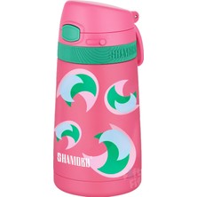 Fiftyfifty Çocuk 350 ml Pipetli Paslanmaz Çelik Termos Bpa Içermez 7 Renk (Koyu Pembe)