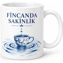 Bezos Fincanda Sakinlik Tasarımlı Porselen Kupa - Model 327 22