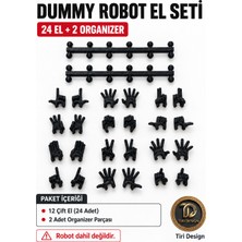 Tiri Design Dummy Robot El Seti 12 Çift 24 Adet + 2 Organizer