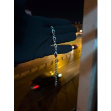Mahzen Jewelry- 316L Paslanmaz Çelik Kırmızı Taşlı Kadın Bileklik - Antialerjik
