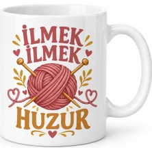 Bezos Ilmek Ilmek Huzur Tasarımlı Porselen Kupa - Model 324 Arz