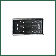 Vintessy Vıntessy Çerçeveli Dikdörtgen Plakalık Plaka Altlığı Krom Nikelajlı 32X17CM 1 Adet BZS01