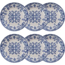Mudo Home Blue Dream Serving Plate Set Of 6 - 26 cm