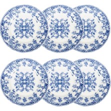Mudo Home Blue Dream Dessert Plate Set Of 6 - 20 cm