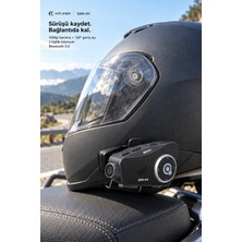 Katjmer Q28-2X Bluetooth 5.0 Motosiklet Interkom Kulaklığı 500 M, 2 Kişilik, Ipx6, 1500 Mah, 50 Saat Konuşma - Siyah