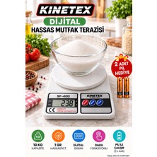 BURADABULDUN SF-400 Dijital Hassas Mutfak Terazisi 10 kg Kapasiteli 1 gr Hassasiyetli Pilli Tartı