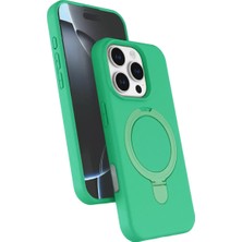 Apple Iphone 16 Pro Regal Magsafe Standlı Kapak - Yeşil