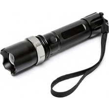 Marsilyan KM-110 Profesyonel Şarjlı El Feneri Ledli+Flashlight+Zoom Özellikli  Atlı 6 Parça Full Set