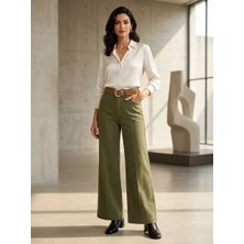 Çımalı Kot Pantolon Yeşil - 32