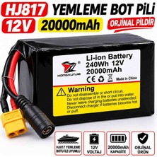 HJ817 Yemleme Botu Orijinal 12V 20000MAH Li-Ion Yüksek Kapasiteli Batarya
