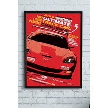 Postermanya (PSTER13920) Yarış Arabası Çerçeveli Tablo (40X50CM)