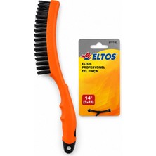 Eltos ETF-130 Profesyonel Tel Fırça Renkli Plastik Saplı 33CM 3X19 14" - 12'li Paket
