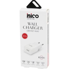 KRT Ibico İB-2400 Telefon Şarj Başlık Ev 5V 3.0A 9-12V-1.5A Hızlı Usb- 10'li Paket