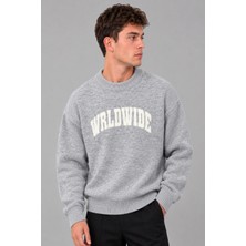 Stil Kombin Baskılı Oversize Örgü Kışlık Kazak Dp 16596_10072
