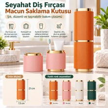 Ett Cazibiz Gold Detaylı Seyahat Diş Fırçası ve Macunu Saklama KABI-440662