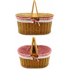Yakut Piknik Sepeti Oval Hasır- 12'li Paket