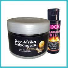 Defne Store Giant Afrikasalyangozu Kremi Yaşlanma Karşıtı Dev SALYANGOZ100ML + 60 ml Sıxx Erotikmasaj Yağı Dfnbez