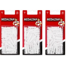 Medalyan Dübel Plastik Beyaz 12X9 Mm- 12'li Paket