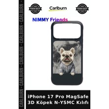Carlburn iPhone 17 Pro Magsafe 3D Köpek N-Ysmc Kılıfı Cep Kapağı Telefon Ürünü Nakışlı Kılıf