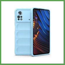 Bezos Poco X4 Pro 5g Uyumlu Kılıf Optimum Silikon - Sky Blue Mgc