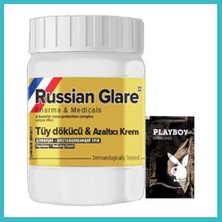 Defne Store Süper Playboy Rusian Glare Nano 50 ml Rus Merhemi Tüy Dökücü Azaltıcı Krem + Yanında Jel Dfnbez
