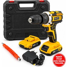 Lieber German Lıeber Şarjlı Matkap Seti 18W 1850 Rpm Sarı Çantalı
