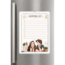Ficksy Alışveriş Listesi - A5 - Mıknatıslı - Pvc - Buzdolabı Notluk & Masaüstü - Yaz Sil - Planlayıcı