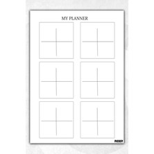 Ficksy Zamansız Çok Amaçlı Günlük Haftalık Aylık Planlayıcı - A4 Ebat Yapılacaklar - 30 Yaprak - Planner