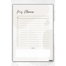 Ficksy Zamansız Çok Amaçlı Günlük Haftalık Aylık Planlayıcı - A5 Ebat Yapılacaklar - 50 Yaprak - Planner