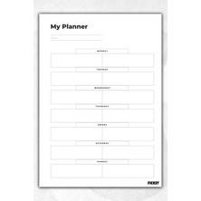 Ficksy Zamansız Çok Amaçlı Günlük Haftalık Aylık Planlayıcı - A4 Ebat Yapılacaklar - 30 Yaprak - Planner