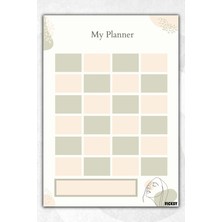 Ficksy Zamansız Çok Amaçlı Günlük Haftalık Aylık Planlayıcı - A5 Ebat Yapılacaklar - 50 Yaprak - Planner