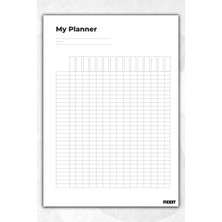 Ficksy Zamansız Çok Amaçlı Günlük Haftalık Aylık Planlayıcı - A4 Ebat Yapılacaklar - 30 Yaprak - Planner