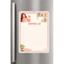 Ficksy Alışveriş Listesi - A5 - Mıknatıslı - Pvc - Buzdolabı Notluk & Masaüstü - Yaz Sil - Planlayıcı