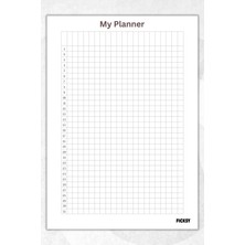 Ficksy Zamansız Çok Amaçlı Günlük Haftalık Aylık Planlayıcı - A4 Ebat Yapılacaklar - 30 Yaprak - Planner
