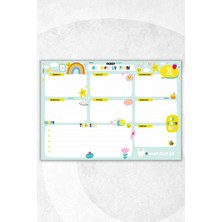 Ficksy Çocuk Haftalık Planlayıcı - A4 - 30 Yaprak - Öğrenci Planlayıcı - Okul Planlayıcı - Ders Programı